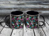 11oz Custom Halloween Mug - HALLOWEEN - SUGAR SKULL BUTTERFLIES