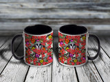 11oz Custom Halloween Mug - HALLOWEEN - SUGAR SKULL BUTTERFLIES