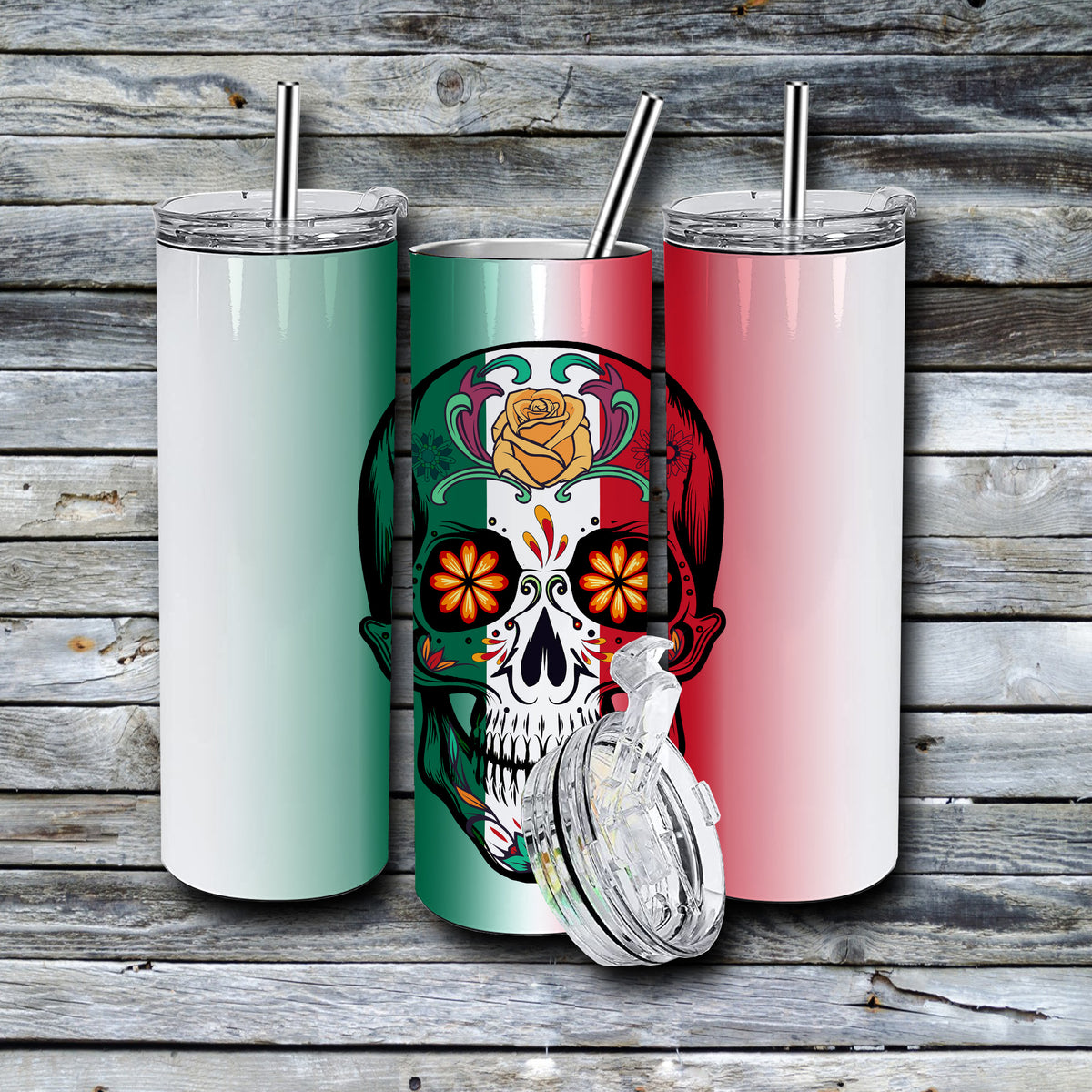 20 oz. Skinny Tumbler - Halloween, Day of the Dead - Mexican Sugar Sku –  Tees and Things by HAC