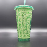 Shamrock Rhinestone Glitter Tumbler