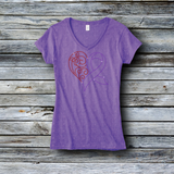 Rhinestone Custom Tees - Awareness: Purple Ribbon Heart