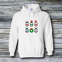 Fashion Custom Hoodies - HOLIDAY PENGUINS!