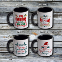 11oz Custom Christmas Mug - Merry Christmas and Happy New Year Collection
