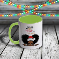 11oz Custom Christmas Mug - Afro Girl (This Girl Loves Christmas)