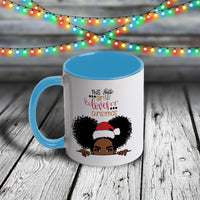 11oz Custom Christmas Mug - Afro Girl (This Girl Loves Christmas)