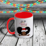 11oz Custom Christmas Mug - Afro Girl (This Girl Loves Christmas)