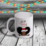 11oz Custom Christmas Mug - Afro Girl (This Girl Loves Christmas)