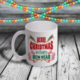 11oz Custom Christmas Mug - Merry Christmas and Happy New Year Collection