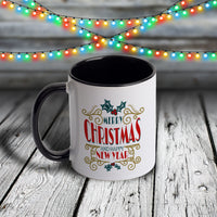 11oz Custom Christmas Mug - Merry Christmas and Happy New Year Collection