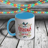 11oz Custom Christmas Mug - Merry Christmas and Happy New Year Collection