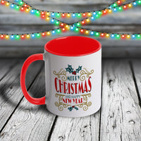 11oz Custom Christmas Mug - Merry Christmas and Happy New Year Collection