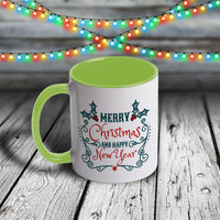 11oz Custom Christmas Mug - Merry Christmas and Happy New Year Collection