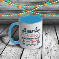 11oz Custom Christmas Mug - Merry Christmas and Happy New Year Collection