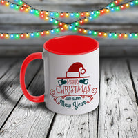 11oz Custom Christmas Mug - Merry Christmas and Happy New Year Collection