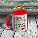 11oz Custom Christmas Mug - Merry Christmas / Feliz Navidad Subway Art