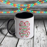 11oz Custom Christmas Mug - Santa's Reindeer Names