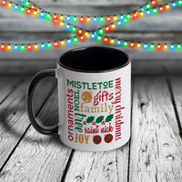 11oz Custom Christmas Mug - Merry Christmas / Feliz Navidad Subway Art