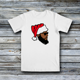 Fashion Custom Tees - Christmas: Afro Guy with Santa Hat and Shades