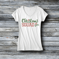 Rhinestone Custom Tees - Holidays: Rhinestone Christmas Squad T-Shirt
