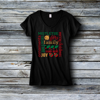 Fashion Custom Tees - Christmas: Merry Christmas / Feliz Navidad Subway Art