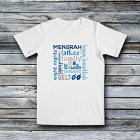 Unisex Custom Tees - HAPPY HANUKKAH Subway Art T-Shirt