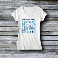 Unisex Custom Tees - HAPPY HANUKKAH Subway Art T-Shirt