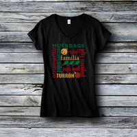 Fashion Custom Tees - Christmas: Merry Christmas / Feliz Navidad Subway Art