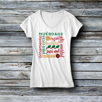 Fashion Custom Tees - Christmas: Merry Christmas / Feliz Navidad Subway Art
