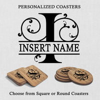 Hardboard Coasters - Personalized Monogram Name