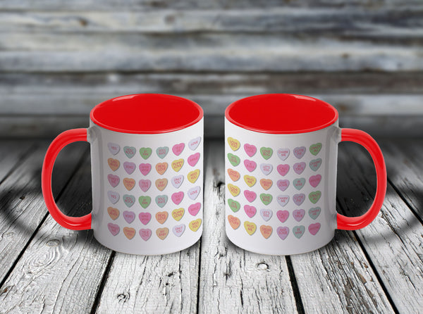 11oz Custom Mug - Conversation Hearts