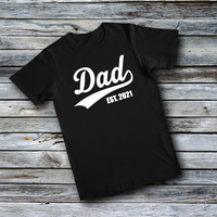 Unisex Custom Tees - DAD - Personalized Established Year