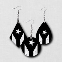 Hardboard Dangle Earrings - Country Flags