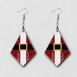 Hardboard Dangle Earrings - Holiday Christmas Earrings