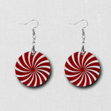 Hardboard Dangle Earrings - Holiday Christmas Earrings