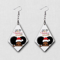 Hardboard Dangle Earrings - Holiday This Girl Loves Christmas