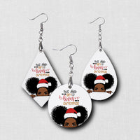 Hardboard Dangle Earrings - Holiday This Girl Loves Christmas