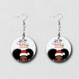 Hardboard Dangle Earrings - Holiday This Girl Loves Christmas