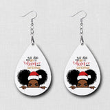 Hardboard Dangle Earrings - Holiday This Girl Loves Christmas
