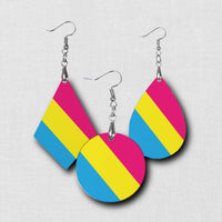 Hardboard Dangle Earrings - LGBTQ Flag Fashion Earrings