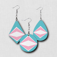 Hardboard Dangle Earrings - LGBTQ Flag Fashion Earrings