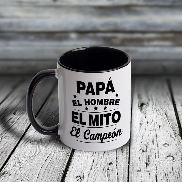 11oz Custom Mug - EL HOMBRE EL MITO EL CAMPEON (Spanish)