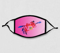 Adjustable Face Mask - FAITH (Decorative Feathers)