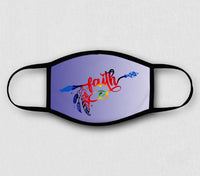 Adjustable Face Mask - FAITH (Decorative Feathers)