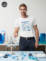 Unisex Custom Tees - HAPPY HANUKKAH Subway Art T-Shirt