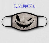 Adjustable Face Mask - Halloween Boogeyman REVERSIBLE