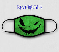 Adjustable Face Mask - Halloween Boogeyman REVERSIBLE