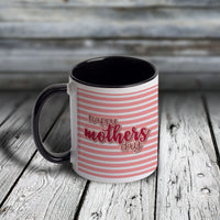 11oz Custom Mug - Happy Mother's Day Striped Mug with Mom