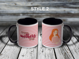 11oz Custom Mug - Happy Mother's Day Striped Mug with Mom