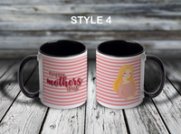11oz Custom Mug - Happy Mother's Day Striped Mug with Mom