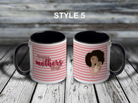 11oz Custom Mug - Happy Mother's Day Striped Mug with Mom